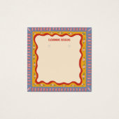 ボーホフレームイヤリングネックレスジュエリー表示カード (正面)