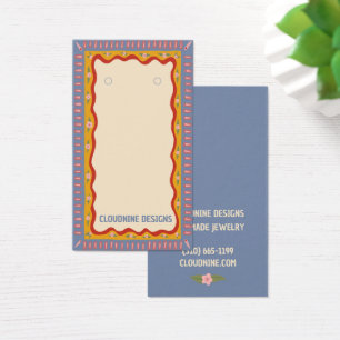 ボーホフレームイヤリングネックレスジュエリー表示カード