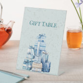 ボーホブルーギフトツインボーイズベビーシャワー 台座サイン (インサイチュ)