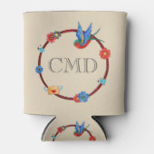 ボーホブルーバードモノグラム 缶クーラー (正面)