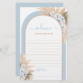 ボーホブルーパンパスグラスアドバイスのためのママはカードになる (正面/裏面)