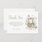 ボーホベイビーシャワーサンキューカード 招待状 (正面/裏面)