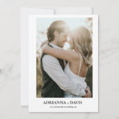 ボーホミニマリストのモノグラム結婚式 セーブザデート (裏面)