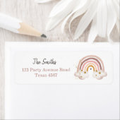 ボーホミュートモダンレインボー差出人住所ラベル ラベル (インサイチュ)