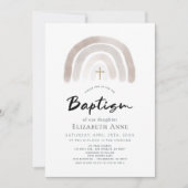 ボーホミュート虹の水色バプテスマ 招待状 (正面)