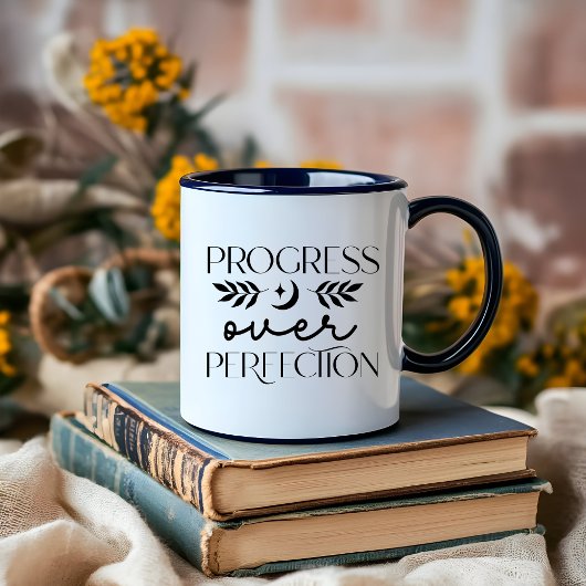 ボーホムーンブラック&ホワイト極楽天人 マグカップ