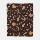 ボーホムーン紅葉模様 フリースブランケット (正面)