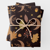 ボーホムーン紅葉模様 ラッピングペーパーシート (インサイチュ)