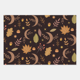 ボーホムーン紅葉模様 ラッピングペーパーシート