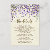 ボーホラベンダー結婚フローラ情報カード エンクロージャーカード (正面)