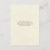 ボーホラベンダー結婚フローラ情報カード エンクロージャーカード (裏面)