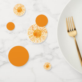 ボーホリトルレイのサンシャインオレンジ色の水色の太陽 コンフェッティ