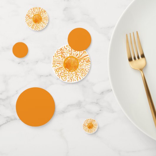 ボーホリトルレイのサンシャインオレンジ色の水色の太陽 コンフェッティ (グループ)