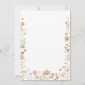 ボーホリトルワイルドフラワー 1歳の誕生日パーティーへの招待状 招待状 (裏面)