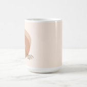 ボーホリーフデザイン名前をカスタムする付き コーヒーマグカップ (中央)