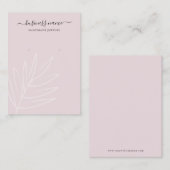 ボーホリーフマウブイヤリングジュエリー表示 名刺 (正面/裏面)