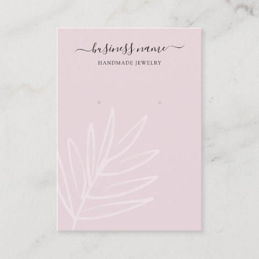 ボーホリーフマウブイヤリングジュエリー表示 名刺 (正面)