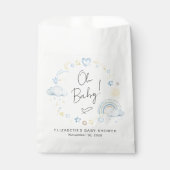 ボーホレインボーウォーターカラーボーイベビーシャワー フェイバーバッグ (正面)