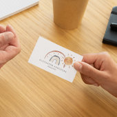 ボーホレインボーサンウォーターカラーベビーシッター 名刺