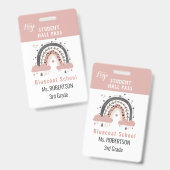 ボーホレインボースクール先生または学生証 バッジ (表裏)