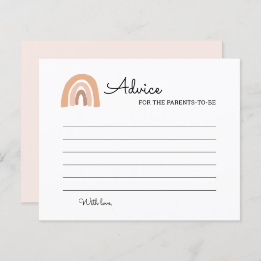 ボーホレインボーベビーアドバイスは親のために (正面/裏面)