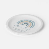 ボーホレインボーベビーシャワー ペーパープレート (アングル)