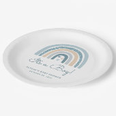 ボーホレインボーベビーシャワー ペーパープレート (アングル)