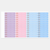 ボーホレインボーラブロードハートパーソナライズされた学校 ラベル (シート)