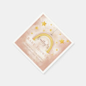 ボーホレインボー魔法ダスト金ゴールドスターベビーシャワー スタンダードカクテルナプキン (角)