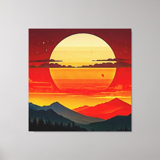 ボーホレッドサンセット キャンバスプリント (正面)