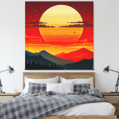 ボーホレッドサンセット キャンバスプリント (インサイチュ (寝室))