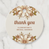 ボーホレトロ フラワーズ | ブライダルシャワー サンクス フェイバータグ (正面)