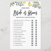 ボーホレモン彼は彼女はブライダルシャワーゲームを言った (正面)