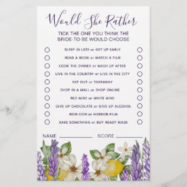 ボーホレモン&ラベンダーは彼女はむしろゲームをする チラシ