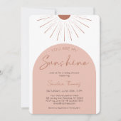 ボーホーあなたは私の太陽ベビーシャワー招待状 招待状 (正面)