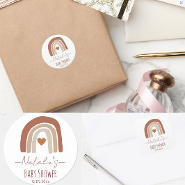 ボーホーかわいい中性水色虹ナチュラル ラウンドシール