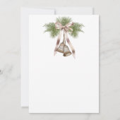 ボーホーなクリスマスの木製リース 洗礼式 招待状 (裏面)