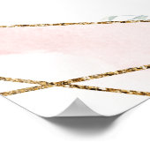 ボーホーなダスティピンクのバラとユーカリの彩りで彩られた　リハーサル　ウェルカム ポスター (角)