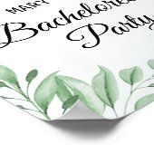 ボーホーなダスティーブルーの独身最後の週末歓迎 ポスター (角)