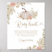 ボーホーなパンプキンリングハント ブライダルシャワーゲーム ポスター (正面)