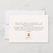 ボーホーなホリデーブライダルシャワー冬 サンキューカード (裏面)