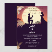 ボーホーなラスティックモダンエレガントなトワイライトウェディング 招待状 (正面/裏面)