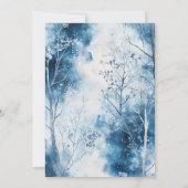 ボーホーな冬の森の動物 ベイビーシャワー 招待状 (裏面)