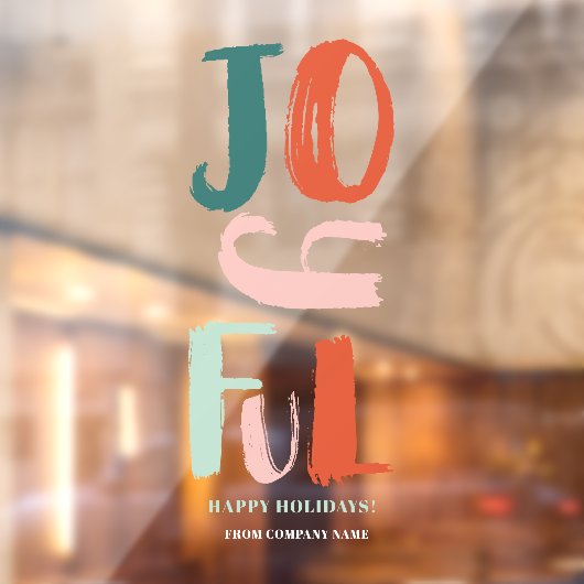 ボーホーな大胆なスクリプトの楽しいクリスマスレター ウィンドウサイン (シート2)