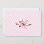 ボーホーな誕生日パーティー、ボヘミアンの3歳の誕生日、3 招待状 (裏面)