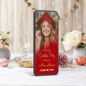 ボーホーな赤と金の卒業パーティ招待状 招待状