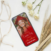 ボーホーな赤と金の卒業パーティ招待状 招待状