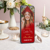 ボーホーな赤と金の卒業パーティ招待状 招待状