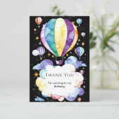 ボーホーな魔法の熱気球バースデー サンキューカード (スタンド正面)