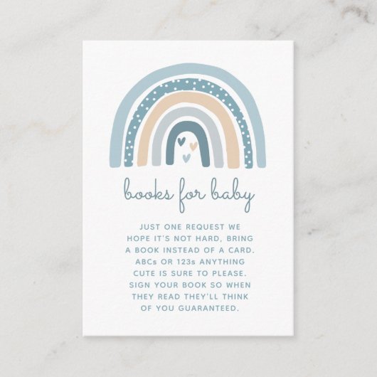ボーホーの虹の本のベビー エンクロージャーカード (正面)